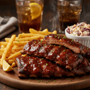 flavours-and-rolls-lloydminster-alberta-saskatchewan-canada-bbq-pork-ribs-slow-cooked-and-grilled-served-with-fries-and-coleslaw