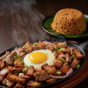 flavours-and-rolls-lloydminster-alberta-saskatchewan-canada-sizzling-sisig-chopped-grill-pork-belly-with-onions-house-spices-chicken-liver-on-a-sizzling-plate-with-java-rice